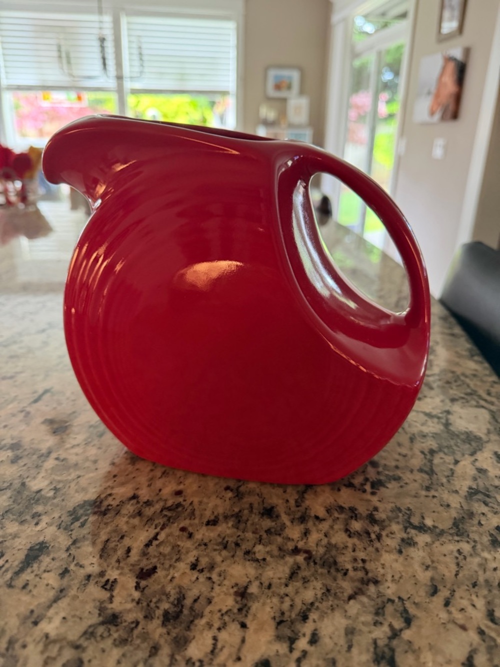 Red Ceramic Pitcher Jug